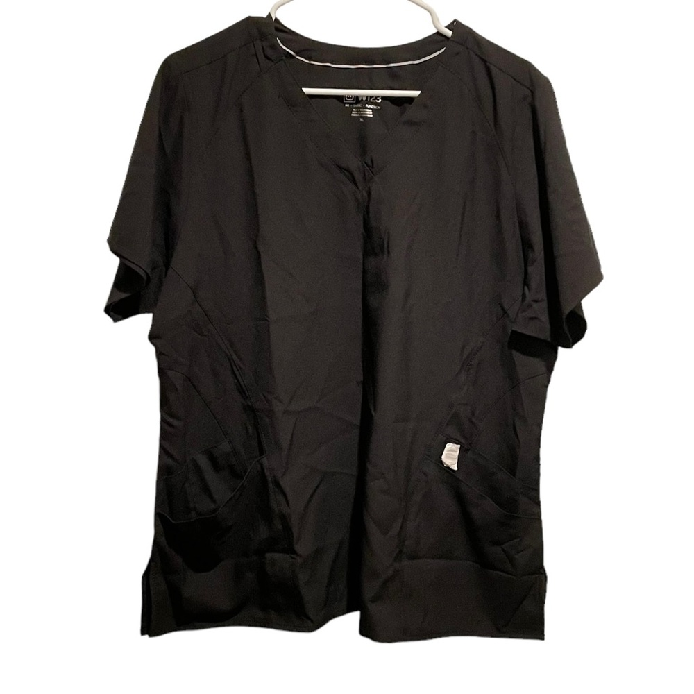 W123 Black Short Sleeve Scrub Top XL
